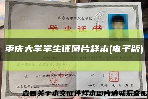 重庆大学学生证图片样本(电子版)缩略图