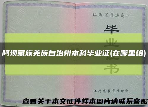 阿坝藏族羌族自治州本科毕业证(在哪里给)缩略图