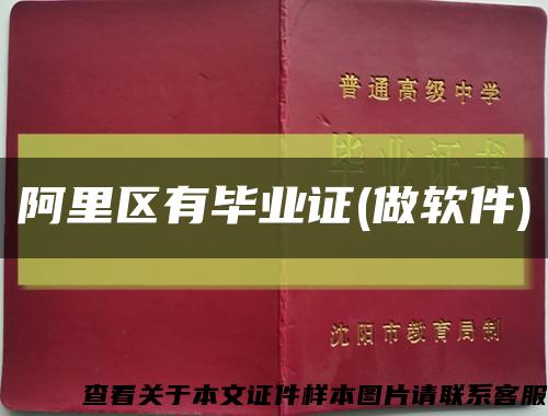阿里区有毕业证(做软件)缩略图