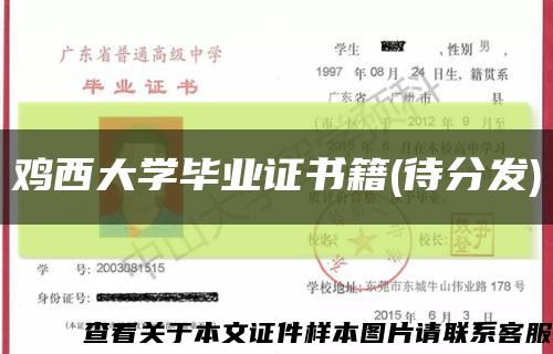 鸡西大学毕业证书籍(待分发)缩略图