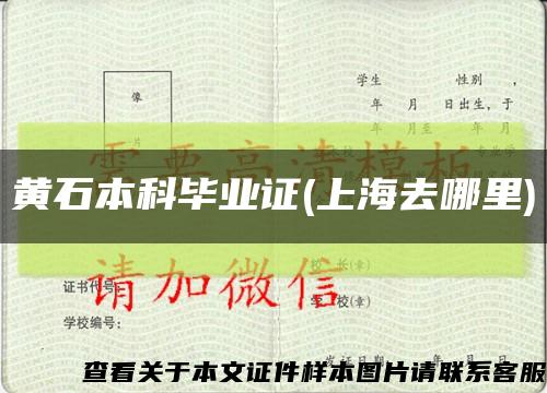黄石本科毕业证(上海去哪里)缩略图