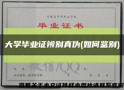 大学毕业证辨别真伪(如何鉴别)缩略图