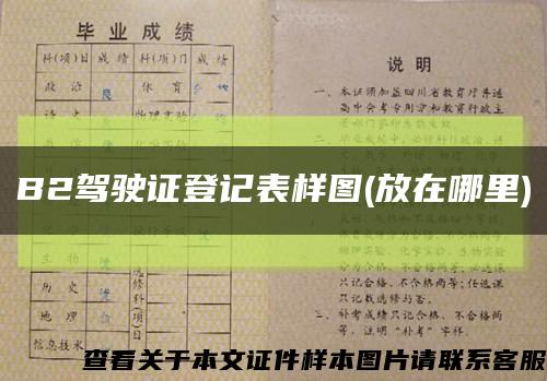 B2驾驶证登记表样图(放在哪里)缩略图