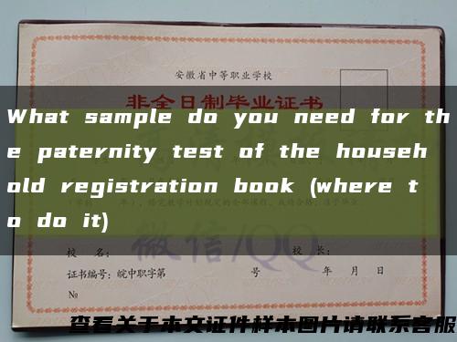 What sample do you need for the paternity test of the household registration book (where to do it)缩略图