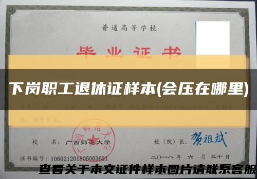 下岗职工退休证样本(会压在哪里)缩略图