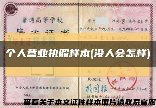 个人营业执照样本(没人会怎样)缩略图