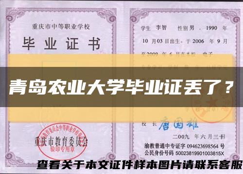 青岛农业大学毕业证丢了？缩略图