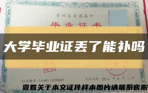 大学毕业证丢了能补吗缩略图