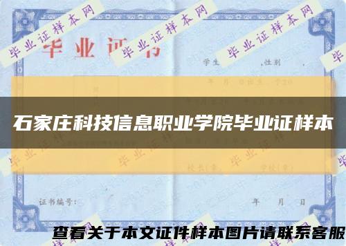 石家庄科技信息职业学院毕业证样本缩略图
