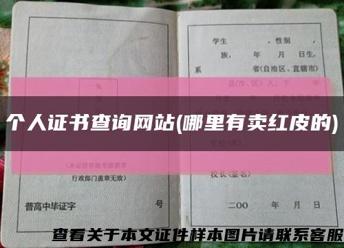 个人证书查询网站(哪里有卖红皮的)缩略图
