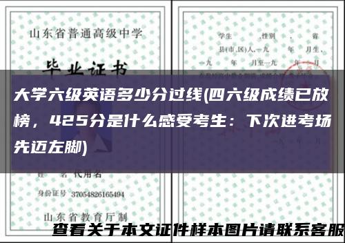大学六级英语多少分过线(四六级成绩已放榜，425分是什么感受考生：下次进考场先迈左脚)缩略图