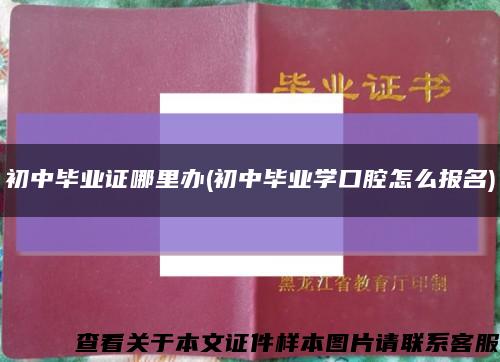 初中毕业证哪里办(初中毕业学口腔怎么报名)缩略图