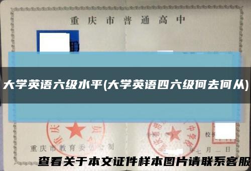 大学英语六级水平(大学英语四六级何去何从)缩略图