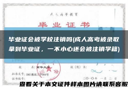 毕业证会被学校注销吗(成人高考被录取≠拿到毕业证，一不小心还会被注销学籍)缩略图