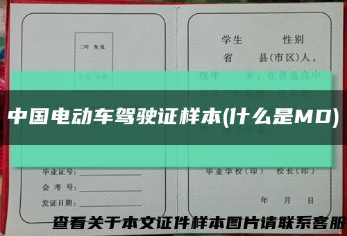 中国电动车驾驶证样本(什么是MD)缩略图