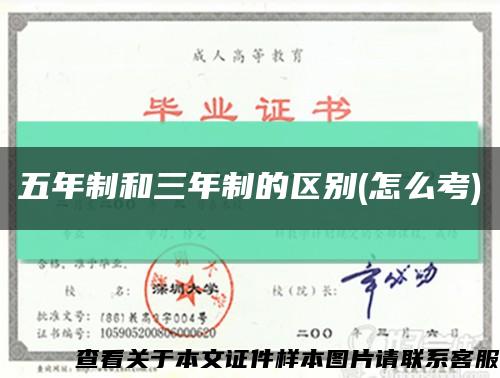 五年制和三年制的区别(怎么考)缩略图