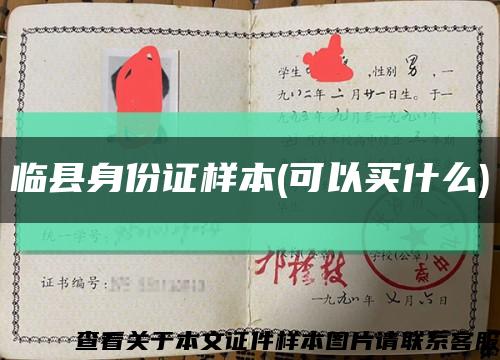 临县身份证样本(可以买什么)缩略图