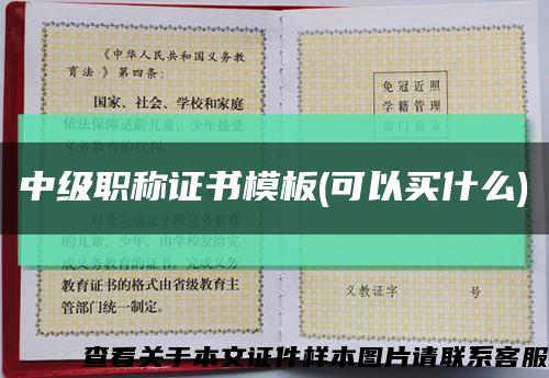 中级职称证书模板(可以买什么)缩略图