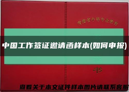 中国工作签证邀请函样本(如何申报)缩略图