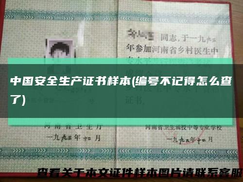 中国安全生产证书样本(编号不记得怎么查了)缩略图