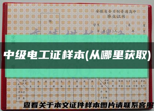 中级电工证样本(从哪里获取)缩略图