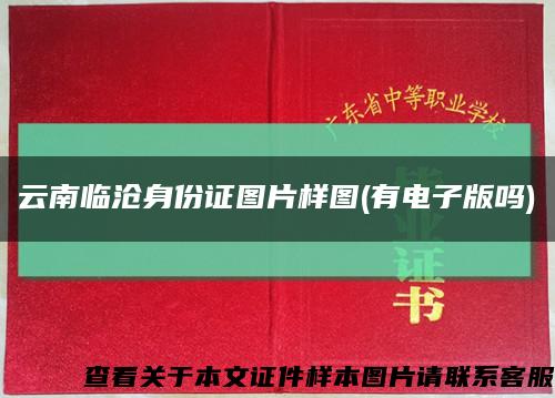 云南临沧身份证图片样图(有电子版吗)缩略图
