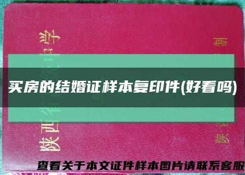 买房的结婚证样本复印件(好看吗)缩略图