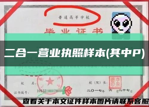二合一营业执照样本(其中P)缩略图