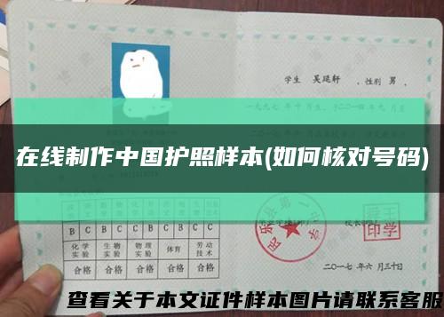 在线制作中国护照样本(如何核对号码)缩略图