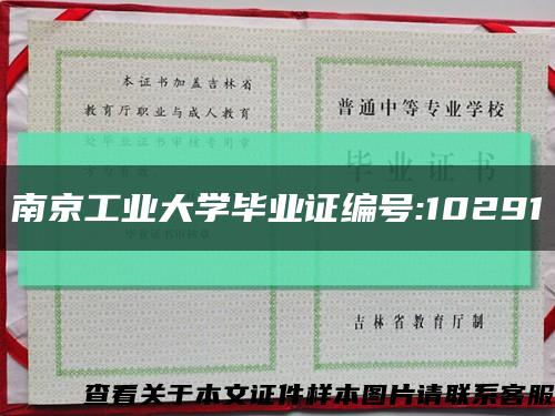 南京工业大学毕业证编号:10291缩略图