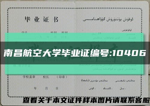 南昌航空大学毕业证编号:10406缩略图