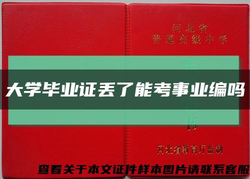 大学毕业证丢了能考事业编吗缩略图