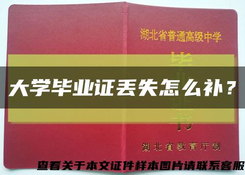 大学毕业证丢失怎么补？缩略图