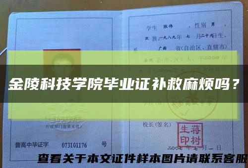 金陵科技学院毕业证补救麻烦吗？缩略图