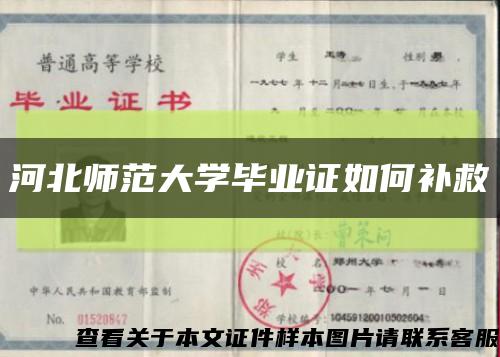 河北师范大学毕业证如何补救缩略图