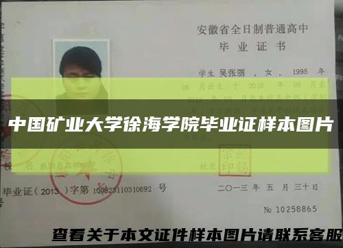中国矿业大学徐海学院毕业证样本图片缩略图