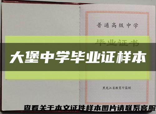 大堡中学毕业证样本缩略图