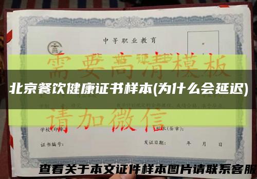 北京餐饮健康证书样本(为什么会延迟)缩略图