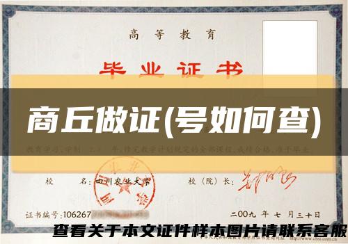 商丘做证(号如何查)缩略图