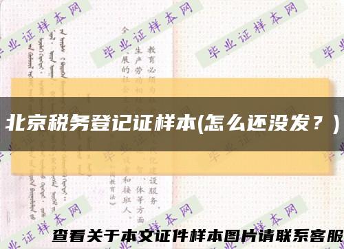 北京税务登记证样本(怎么还没发？)缩略图
