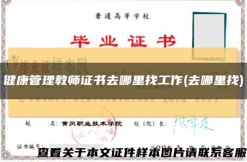 健康管理教师证书去哪里找工作(去哪里找)缩略图