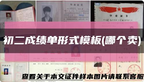 初二成绩单形式模板(哪个卖)缩略图