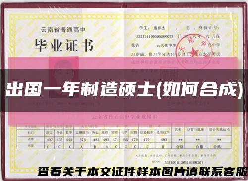 出国一年制造硕士(如何合成)缩略图