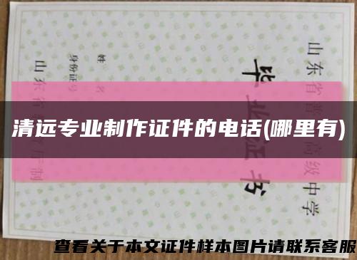 清远专业制作证件的电话(哪里有)缩略图