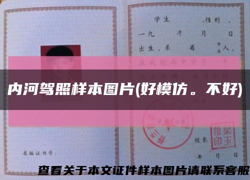 内河驾照样本图片(好模仿。不好)缩略图