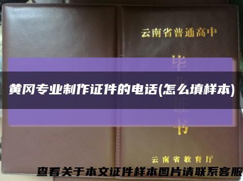 黄冈专业制作证件的电话(怎么填样本)缩略图