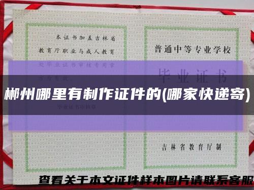 郴州哪里有制作证件的(哪家快递寄)缩略图