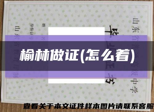 榆林做证(怎么着)缩略图