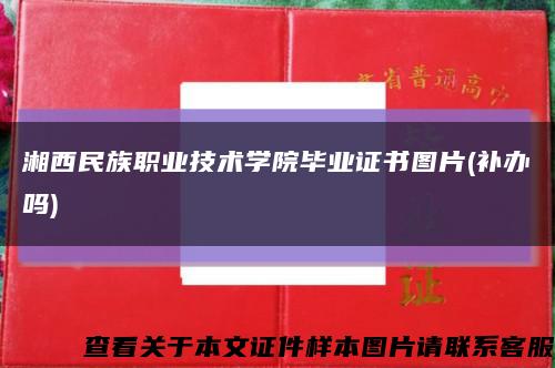 湘西民族职业技术学院毕业证书图片(补办吗)缩略图