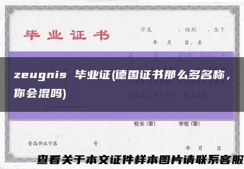 zeugnis 毕业证(德国证书那么多名称，你会混吗)缩略图